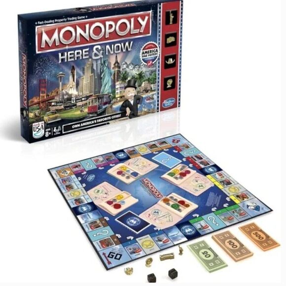 Parker Brothers Hasbro Gaming Monopoly Here and Now board game - Picture 1 of 15